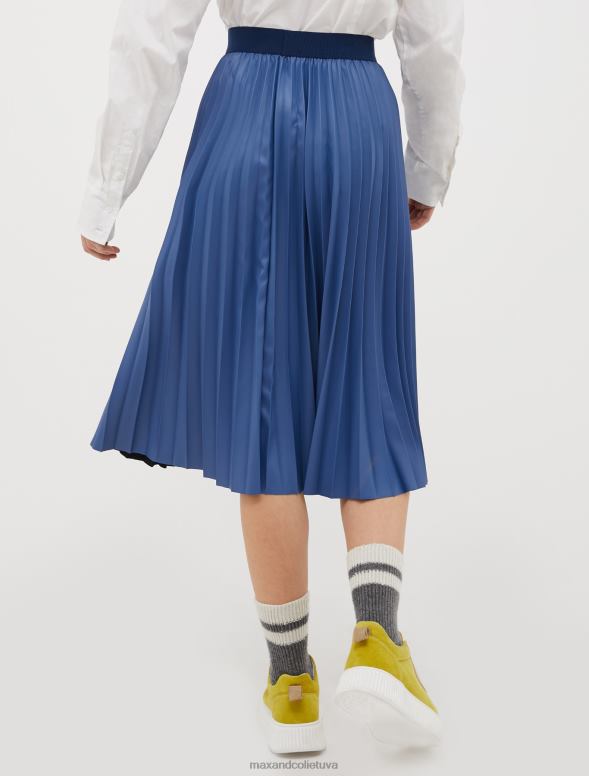 apģērbu 8VJP765 gaisa spēku zils Midi svārki ar kroku pārklājumu sievietes MAX&Co.