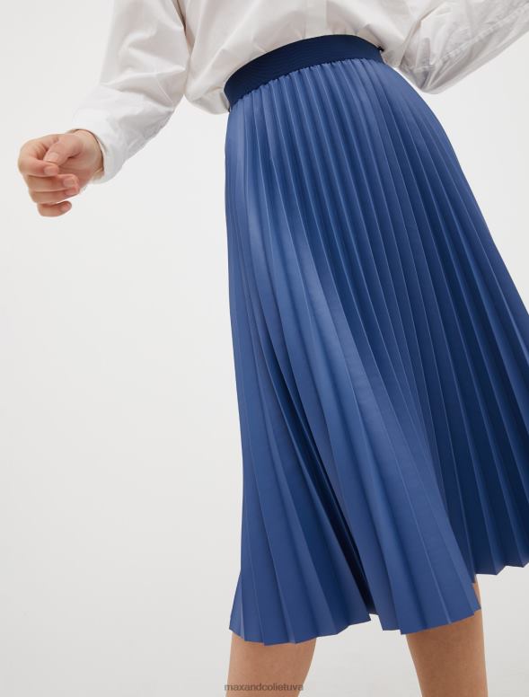 apģērbu 8VJP765 gaisa spēku zils Midi svārki ar kroku pārklājumu sievietes MAX&Co.