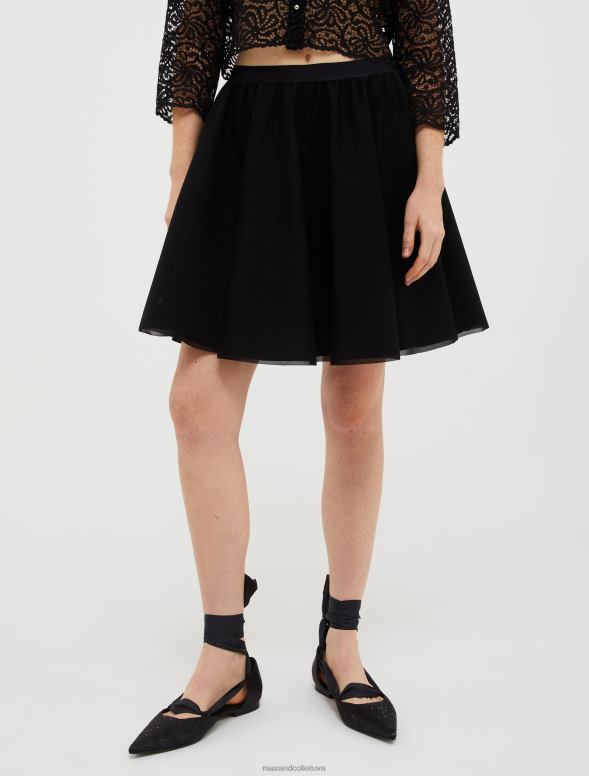apģērbu 8VJP772 melns džersija corolla svārki sievietes MAX&Co.
