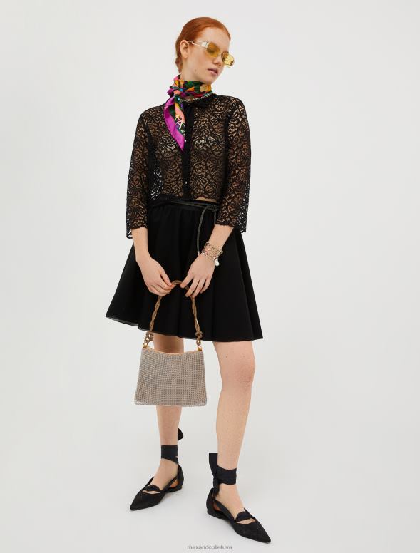 apģērbu 8VJP772 melns džersija corolla svārki sievietes MAX&Co.