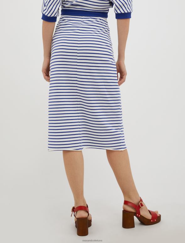 apģērbu 8VJP779 rudzupuķu zils svītraini zīmuļu svārki sievietes MAX&Co.