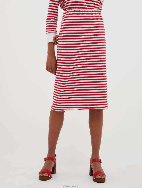 apģērbu 8VJP780 sarkans svītraini zīmuļu svārki sievietes MAX&Co.