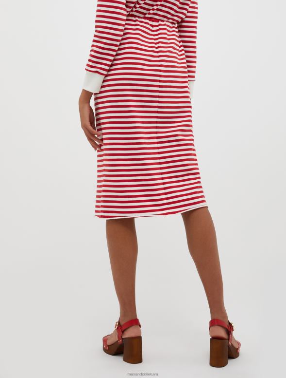 apģērbu 8VJP780 sarkans svītraini zīmuļu svārki sievietes MAX&Co.