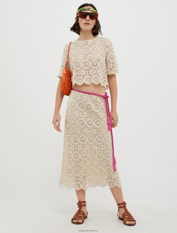 apģērbu 8VJP781 veca roze makramē džersija svārki sievietes MAX&Co.