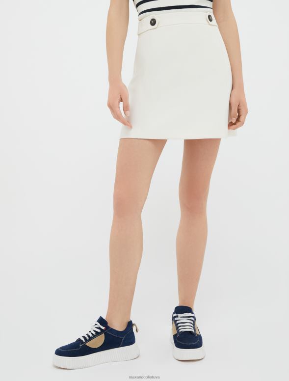 apģērbu 8VJP802 ziloņkauls elastīgi dubulta auduma svārki sievietes MAX&Co.