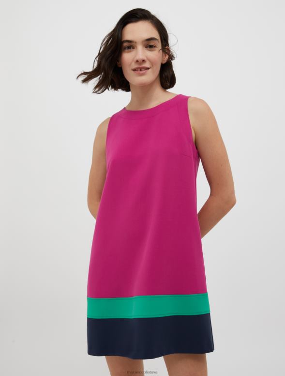 apģērbu 8VJP117 fuksija stiepta audekla mini kleita sievietes MAX&Co.
