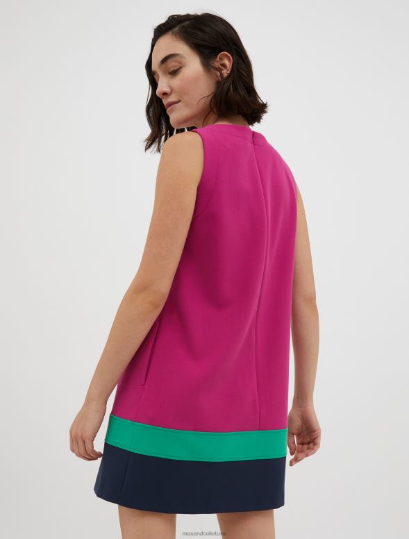 apģērbu 8VJP117 fuksija stiepta audekla mini kleita sievietes MAX&Co.