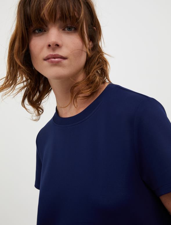 apģērbu 8VJP120 Ķīnas zils teksturētas elastīga džersija kleita sievietes MAX&Co.