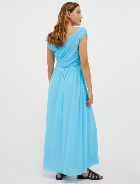 apģērbu 8VJP124 gaiši zils tills jersey maxi kleita sievietes MAX&Co.