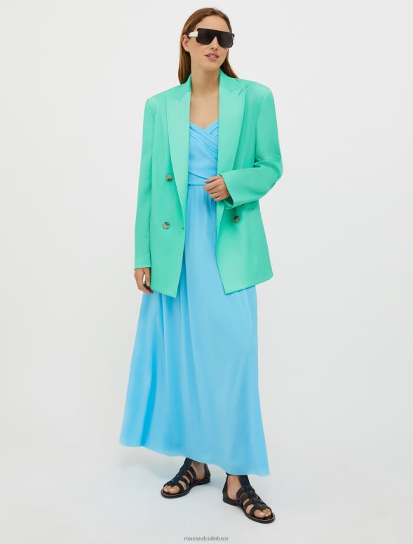 apģērbu 8VJP124 gaiši zils tills jersey maxi kleita sievietes MAX&Co.