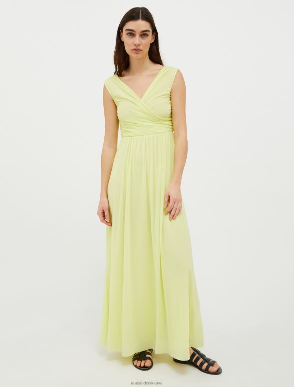 apģērbu 8VJP125 saules dzeltens tills jersey maxi kleita sievietes MAX&Co.