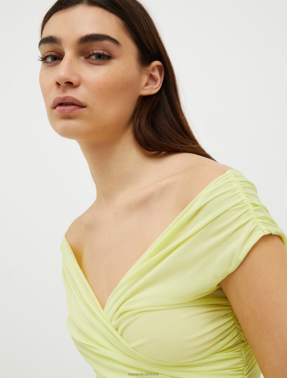 apģērbu 8VJP125 saules dzeltens tills jersey maxi kleita sievietes MAX&Co.