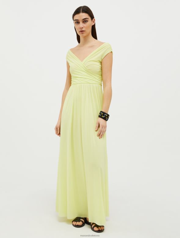 apģērbu 8VJP125 saules dzeltens tills jersey maxi kleita sievietes MAX&Co.