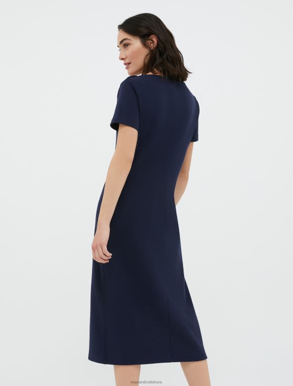 apģērbu 8VJP130 jūras zils bretoņu svītru kreklu kleita sievietes MAX&Co.