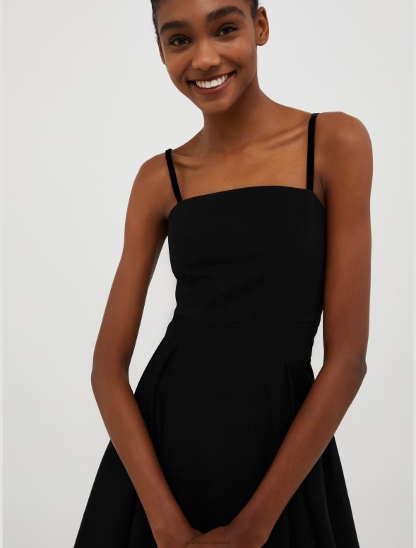 apģērbu 8VJP133 melns korolas formas džersija kleita sievietes MAX&Co.