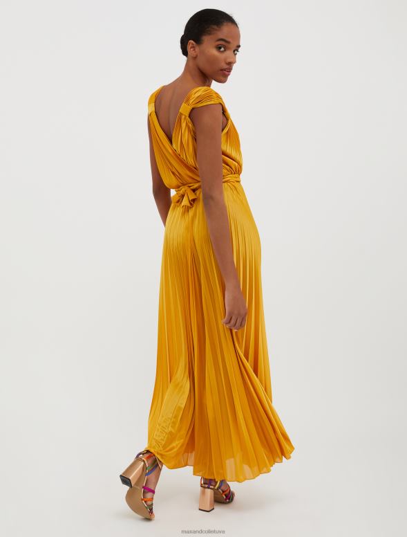 apģērbu 8VJP135 kamielis kroku džersija maxi kleita sievietes MAX&Co.