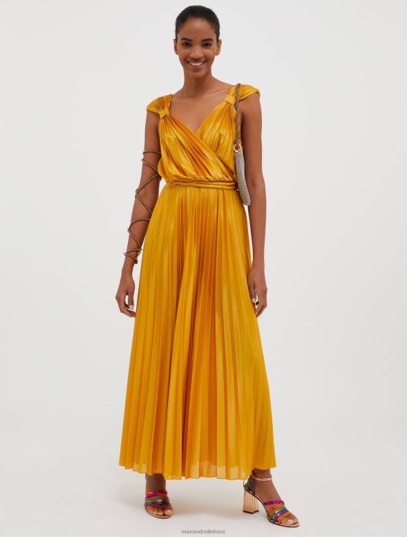 apģērbu 8VJP135 kamielis kroku džersija maxi kleita sievietes MAX&Co.