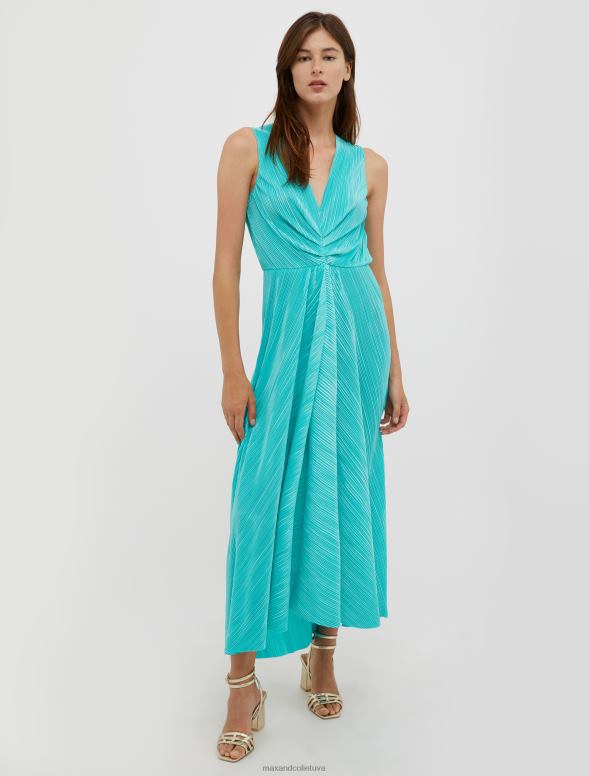 apģērbu 8VJP13 pasteļzaļa kroku džersija midi kleita sievietes MAX&Co.