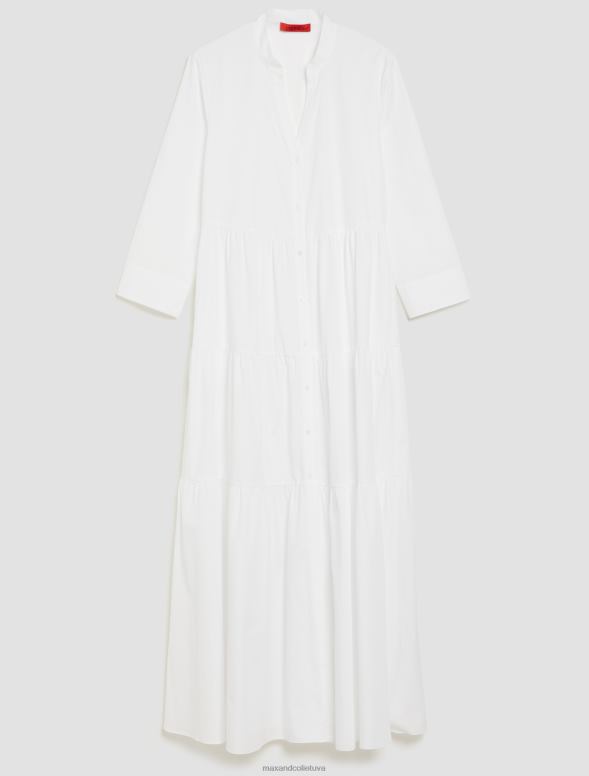 apģērbu 8VJP143 ziloņkauls kokvilnas-poplīna kreklkleita sievietes MAX&Co.