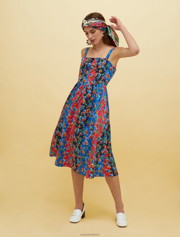 apģērbu 8VJP32 fantāzija blu marino cilvēki, vietas, krāsa vainaga kleita sievietes MAX&Co.