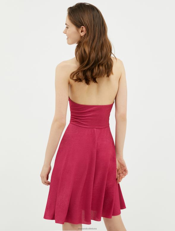 apģērbu 8VJP50 sarkans lurex džersija ballīšu kleita sievietes MAX&Co.