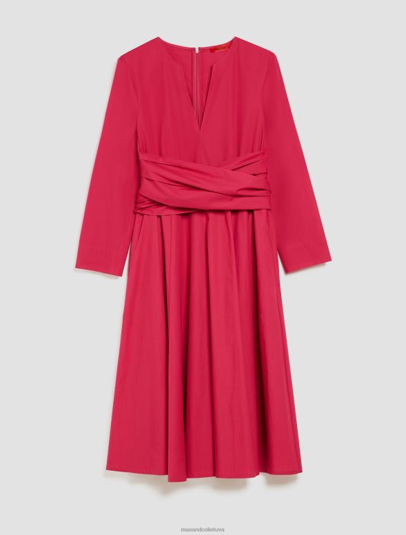 apģērbu 8VJP60 plūme kokvilnas-poplīna vainaga kleita sievietes MAX&Co.