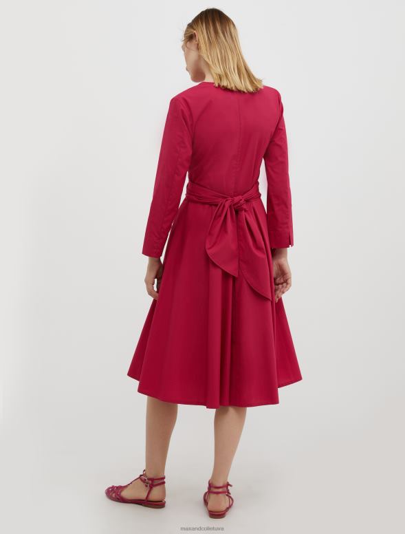 apģērbu 8VJP60 plūme kokvilnas-poplīna vainaga kleita sievietes MAX&Co.