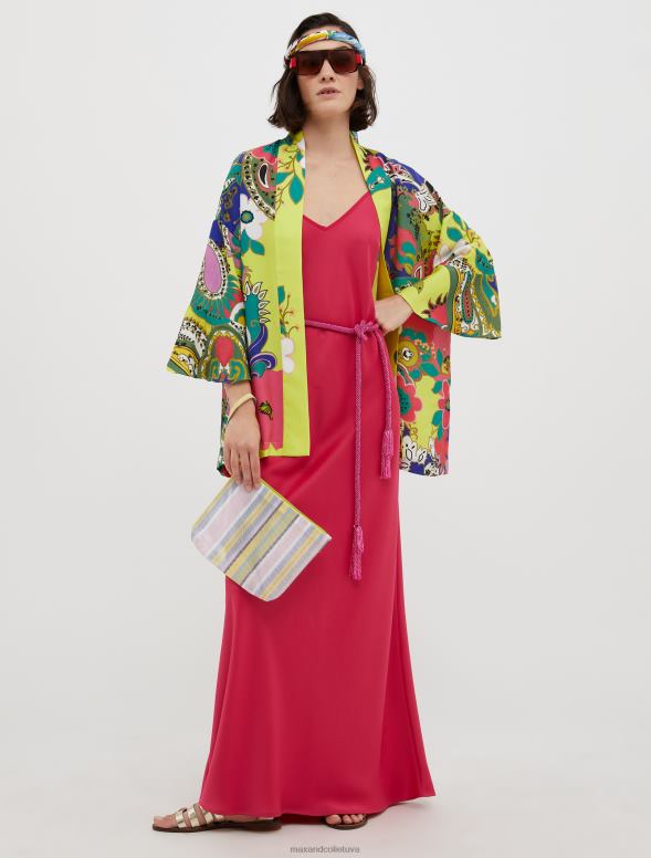 apģērbu 8VJP6 šokējoši rozā envers satīna slip kleita sievietes MAX&Co.