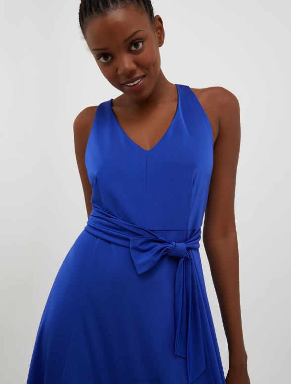 apģērbu 8VJP78 rudzupuķu zils ar bantīti izrotāta džersija maksikleita sievietes MAX&Co.