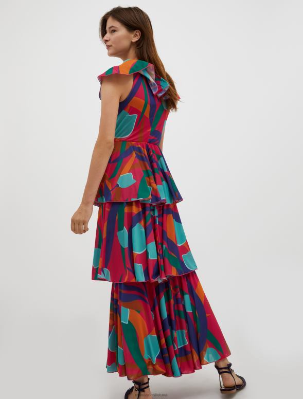 apģērbu 8VJP79 sarkans locīta džersija maxi kleita sievietes MAX&Co.