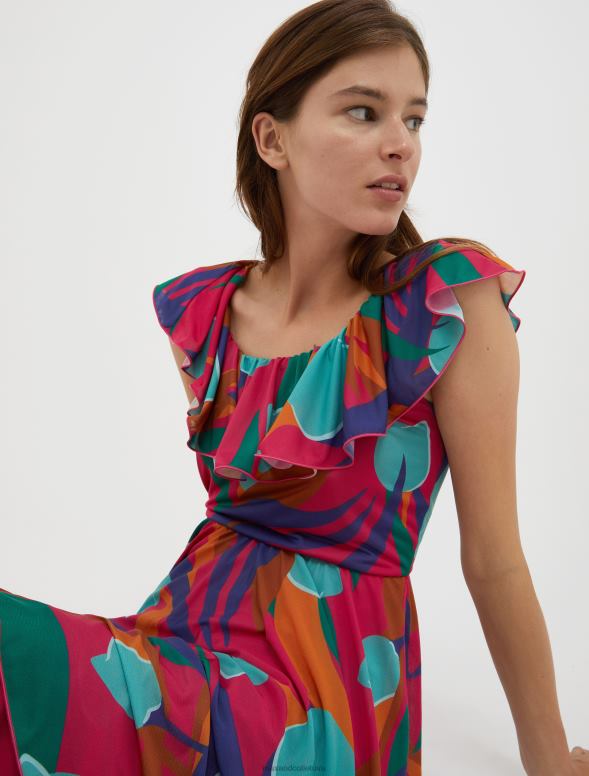 apģērbu 8VJP79 sarkans locīta džersija maxi kleita sievietes MAX&Co.