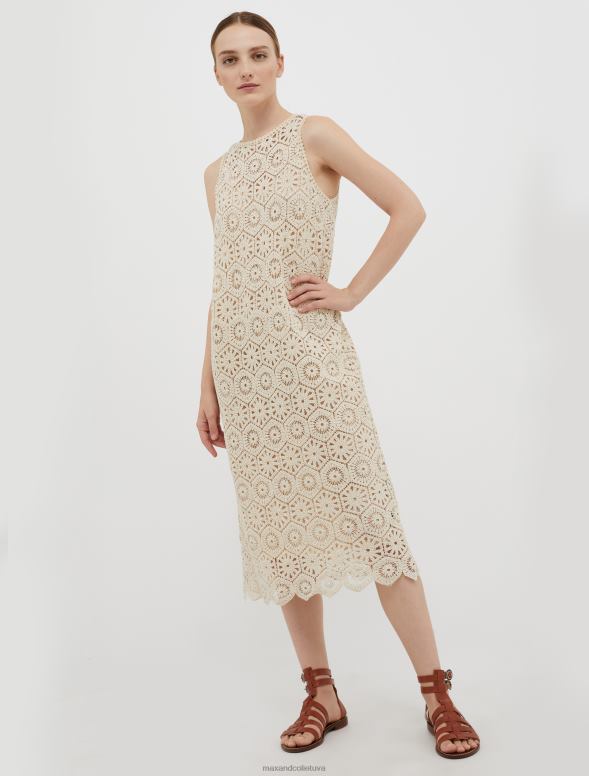 apģērbu 8VJP82 veca roze makramē džersija kleita sievietes MAX&Co.
