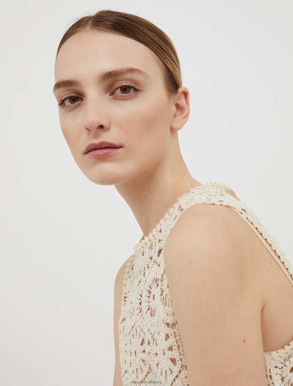 apģērbu 8VJP82 veca roze makramē džersija kleita sievietes MAX&Co.