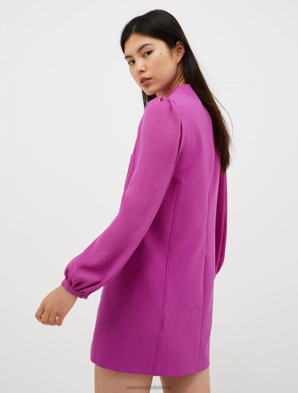 apģērbu 8VJP84 fuksija tunikas kleita ar uzpūstām piedurknēm sievietes MAX&Co.
