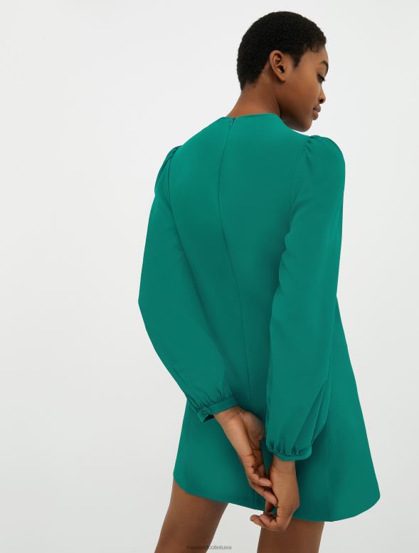 apģērbu 8VJP86 tumši zaļa tunikas kleita ar uzpūstām piedurknēm sievietes MAX&Co.