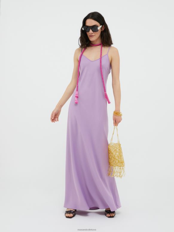 apģērbu 8VJP8 ceriņi envers satīna slip kleita sievietes MAX&Co.