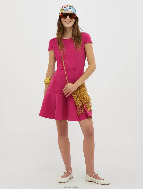 apģērbu 8VJP94 violets uzliesmojoša tehniskā-džersija kleita sievietes MAX&Co.