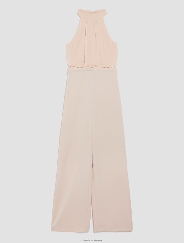 apģērbu 8VJP148 rozā satīna un žoržeta kombinezons sievietes MAX&Co.