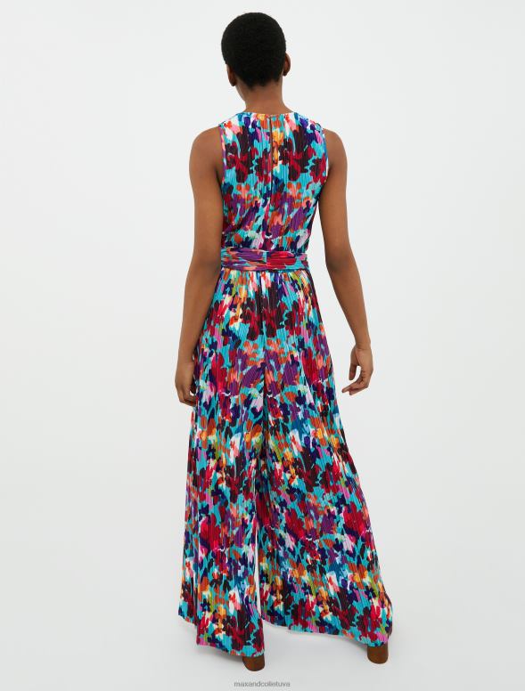 apģērbu 8VJP158 tirkīza džersija kombinezons ar mikro kroku sievietes MAX&Co.