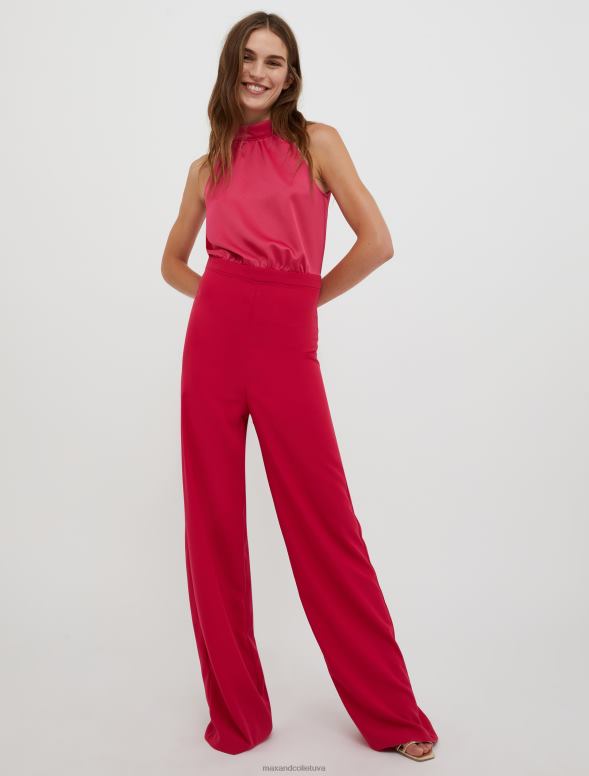 apģērbu 8VJP159 šokējoši rozā halterneck envers-satīna kombinezons sievietes MAX&Co.