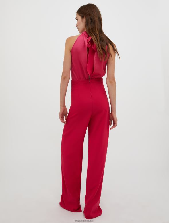 apģērbu 8VJP159 šokējoši rozā halterneck envers-satīna kombinezons sievietes MAX&Co.