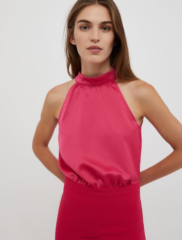 apģērbu 8VJP159 šokējoši rozā halterneck envers-satīna kombinezons sievietes MAX&Co.