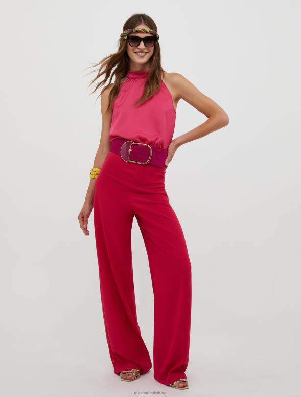 apģērbu 8VJP159 šokējoši rozā halterneck envers-satīna kombinezons sievietes MAX&Co.