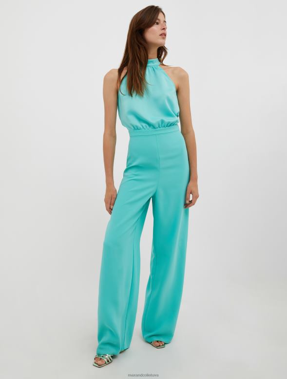 apģērbu 8VJP160 pasteļzaļa halterneck envers-satīna kombinezons sievietes MAX&Co.