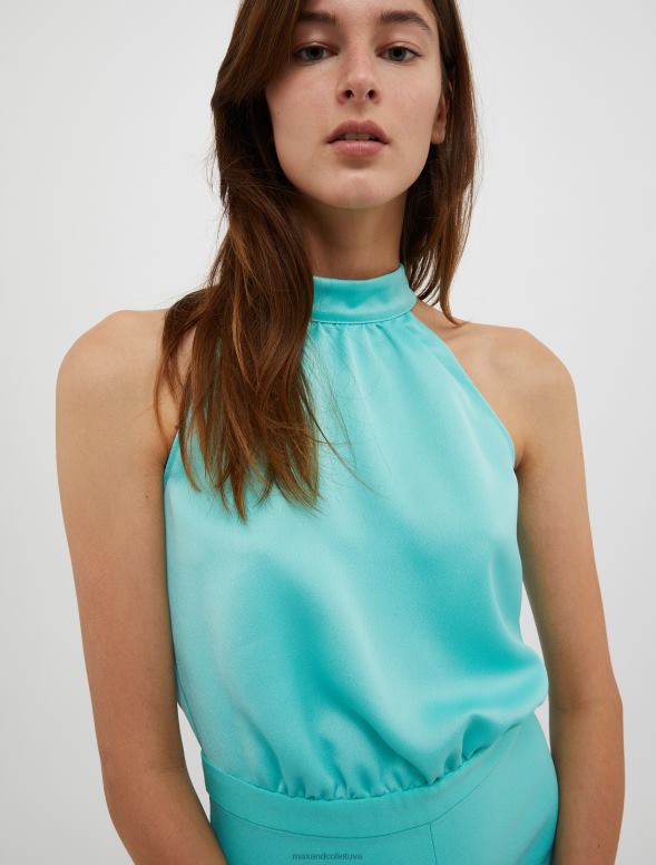 apģērbu 8VJP160 pasteļzaļa halterneck envers-satīna kombinezons sievietes MAX&Co.