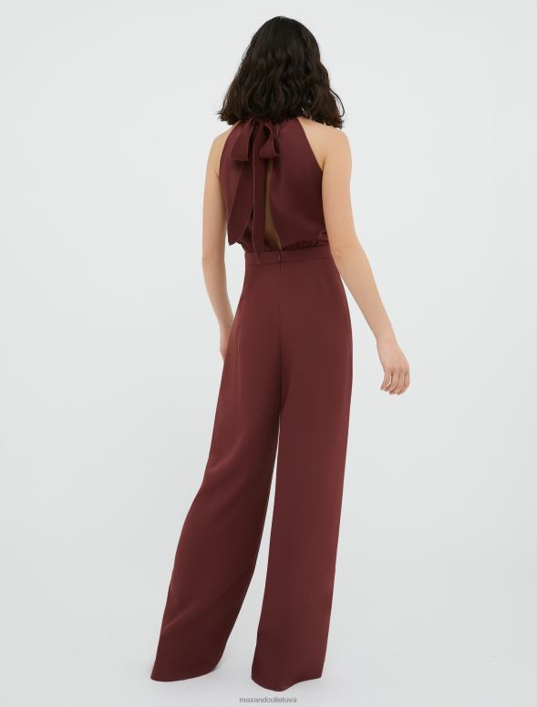 apģērbu 8VJP161 bordo halterneck envers-satīna kombinezons sievietes MAX&Co.
