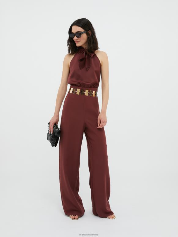 apģērbu 8VJP161 bordo halterneck envers-satīna kombinezons sievietes MAX&Co.