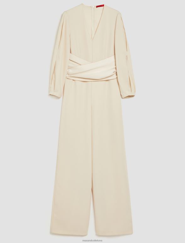 apģērbu 8VJP165 bēšs palazzo envers-satīna kombinezons sievietes MAX&Co.