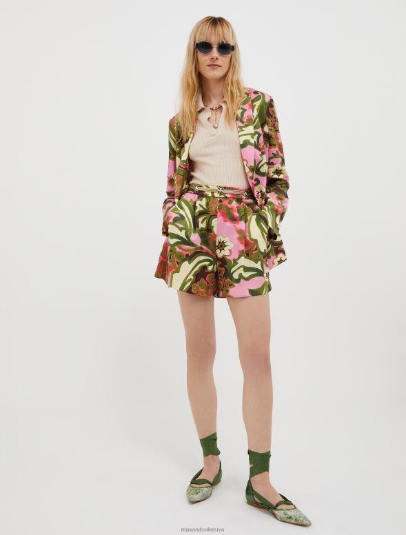 apģērbu 8VJP308 bēšs kokvilnas un modāla maisījuma polo krekls sievietes MAX&Co.