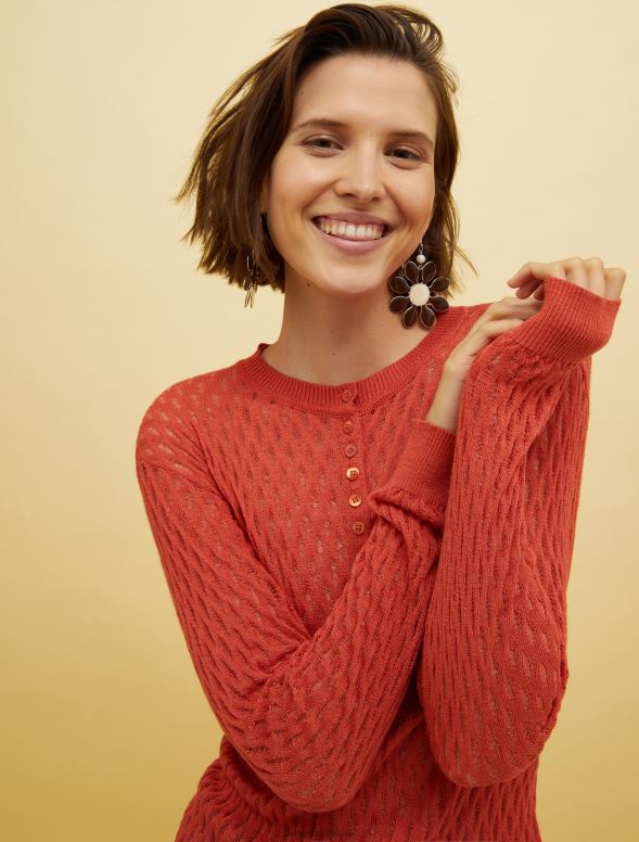 apģērbu 8VJP322 mandarīns cilvēki, vietas, krāsa adīts džemperis sievietes MAX&Co.